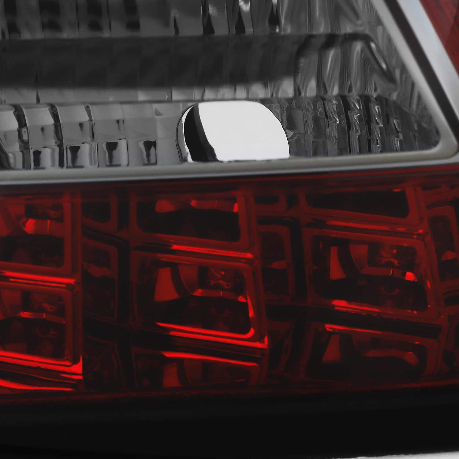 AKKON Smoked LED Tail Lights for Mitsubishi Lancer Evolution Evo X CZ9A - 4pcs Rear Brake & Signal Lamps Set | Enhanced Visibility & Style for Night Driving & Car Shows