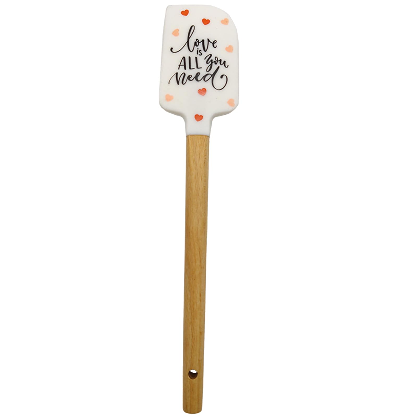Heart-Shaped Silicone Spatula with Wooden Handle - Perfect for Baking, Cake Decorating, Buttercream Mixing & Chocolate Scraping - Ideal for Home Bakers & Professional Pastry Chefs