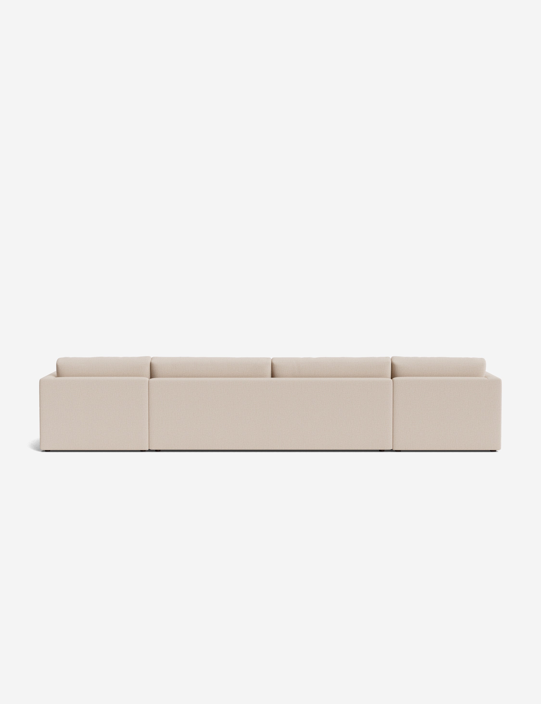 Durham U-Shaped Sectional Sofa - Modern L-Shaped Couch for Living Room, Family Room & Home Theater | Comfortable Fabric Sofa Set with Reversible Chaise