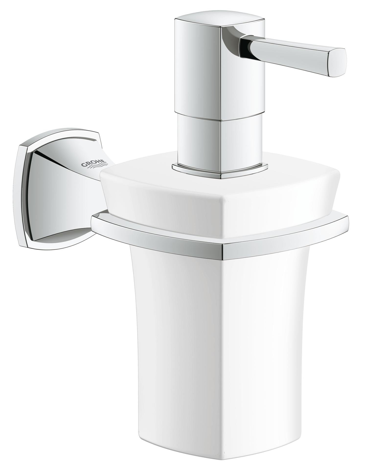 Premium Ceramic Soap Dispenser with Holder - Elegant Bathroom Countertop Organizer for Liquid Soap, Hand Wash, and Lotion Dispensing - Perfect for Home, Kitchen, and Guest Bathroom Decor