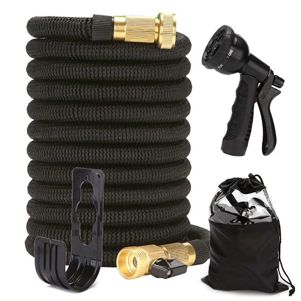 **Expandable Garden Hose 25FT - 8 Function Nozzle, 3-Layer Latex, Lightweight & Kink-Free - 3/4