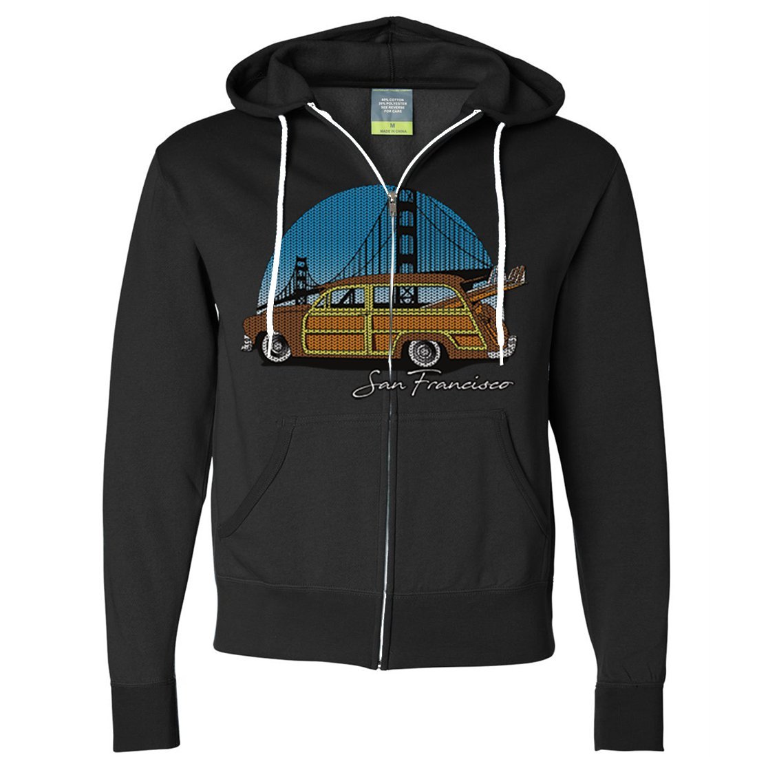 San Francisco Knit Style Woody Zip-Up Hoodie - Cozy Fleece Pullover for Men & Women | Perfect for Casual Wear, Outdoor Activities & Travel