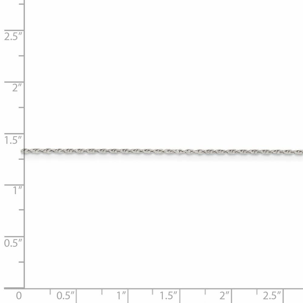 1.25mm Sterling Silver Solid Rope Chain Necklace for Women - Durable & Hypoallergenic Black Bow Pendant - Perfect for Everyday Wear, Gifts & Special Occasions