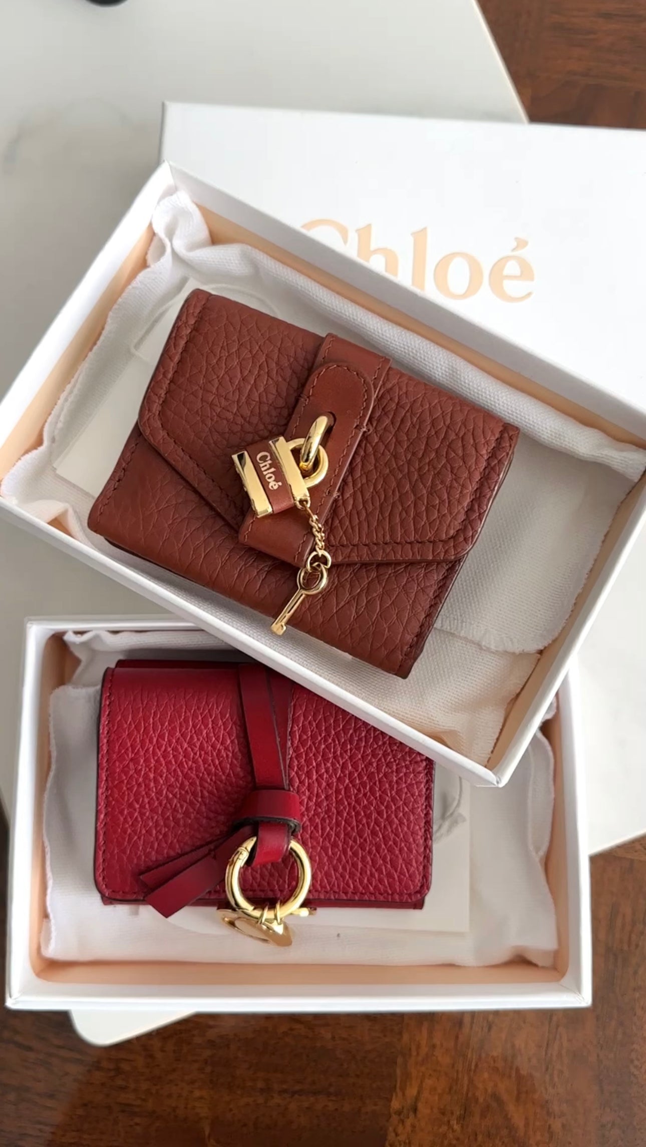 Chloe Small Brown Leather Paddington Padlock Wallet - Stylish Crossbody Wallet for Women, Perfect for Everyday Use, Travel & Shopping