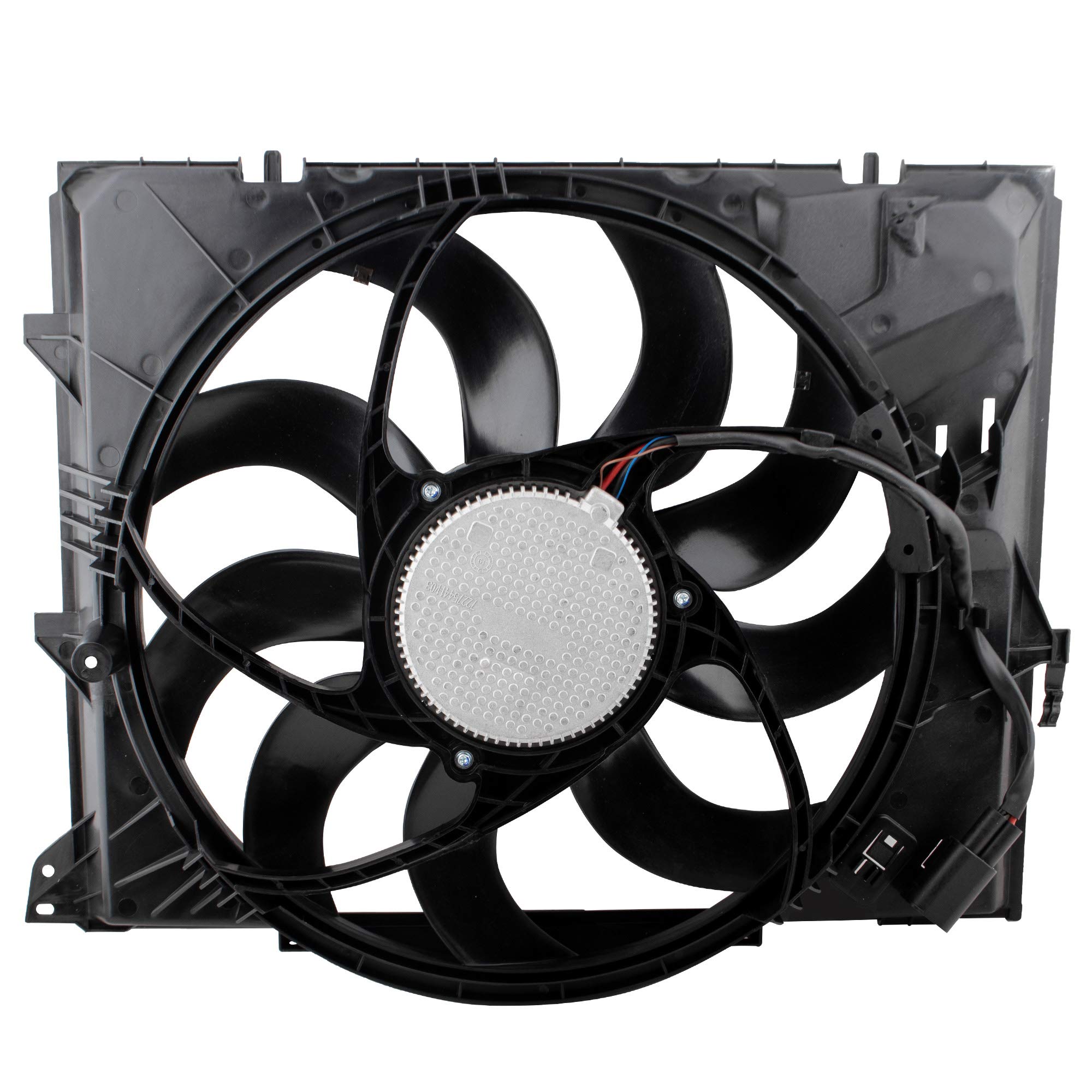 BOXI Radiator Cooling Fan Assembly for BMW 2008-2013 128i Convertible, 2006 325i, 2007-2013 328i, 2006 330i, E87 E90 L6 3.0L N52N Engine - Replacement Part #17427562080 BM3117101 - Perfect for Engine Overheating Prevention & Summer Driving