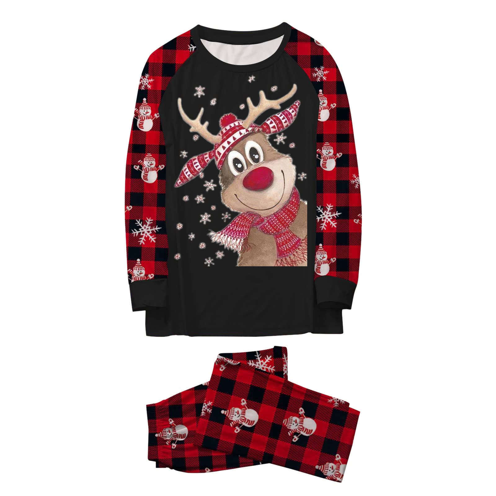 Christmas Family Matching Pajama Set - Plaid Holiday Pajamas for Parents & Kids - 5-Piece Family Christmas Pajamas for Cozy Holiday Photos & Festive Gatherings