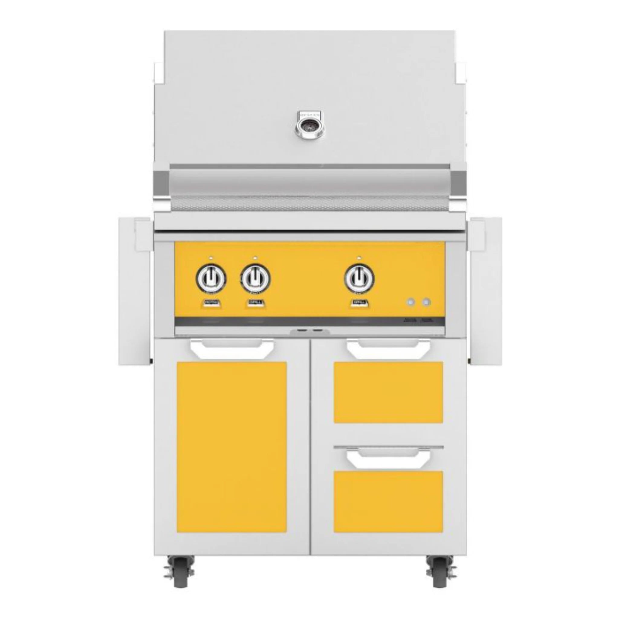 Hestan 30-Inch Freestanding Outdoor Grill with Door & Double Drawers - GBR30 GCR30 - Perfect for Backyard BBQs, Patio Cooking, and Outdoor Entertaining