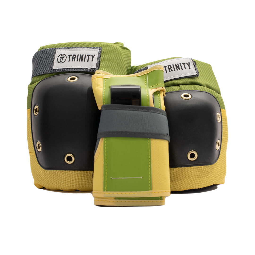 Trinity Protective Pad Pack - 3-in-1 Cushioning Set for Sports, Yoga & Fitness - Knee, Elbow & Wrist Support for Workouts, Gym & Outdoor Activities