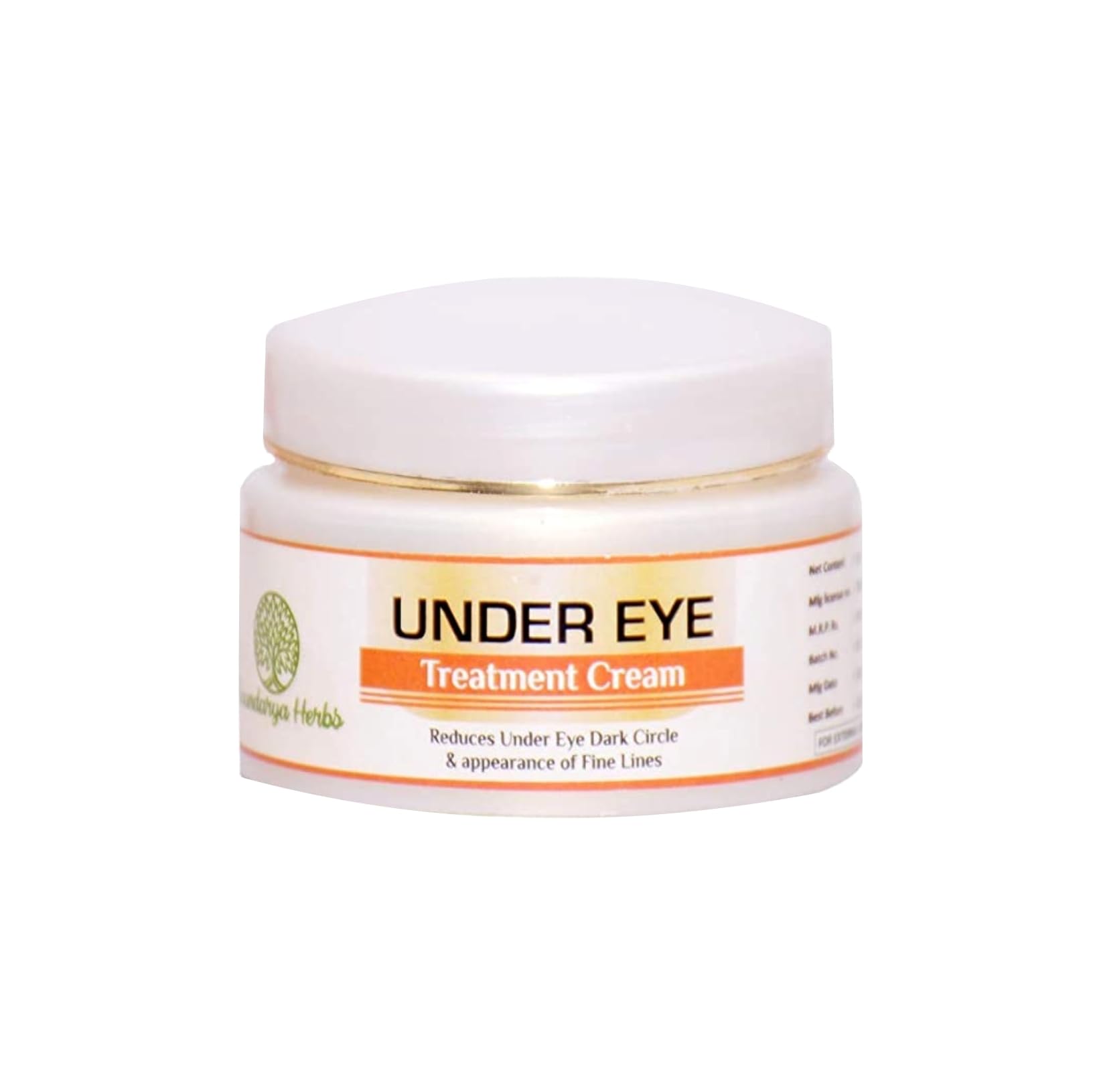 Soundarya Herbs Under Eye Treatment Cream - Reduces Dark Circles, Fine Lines & Puffiness | Brightening & Anti-Aging Eye Cream for Women & Men | Perfect for Night Care & Daily Use
