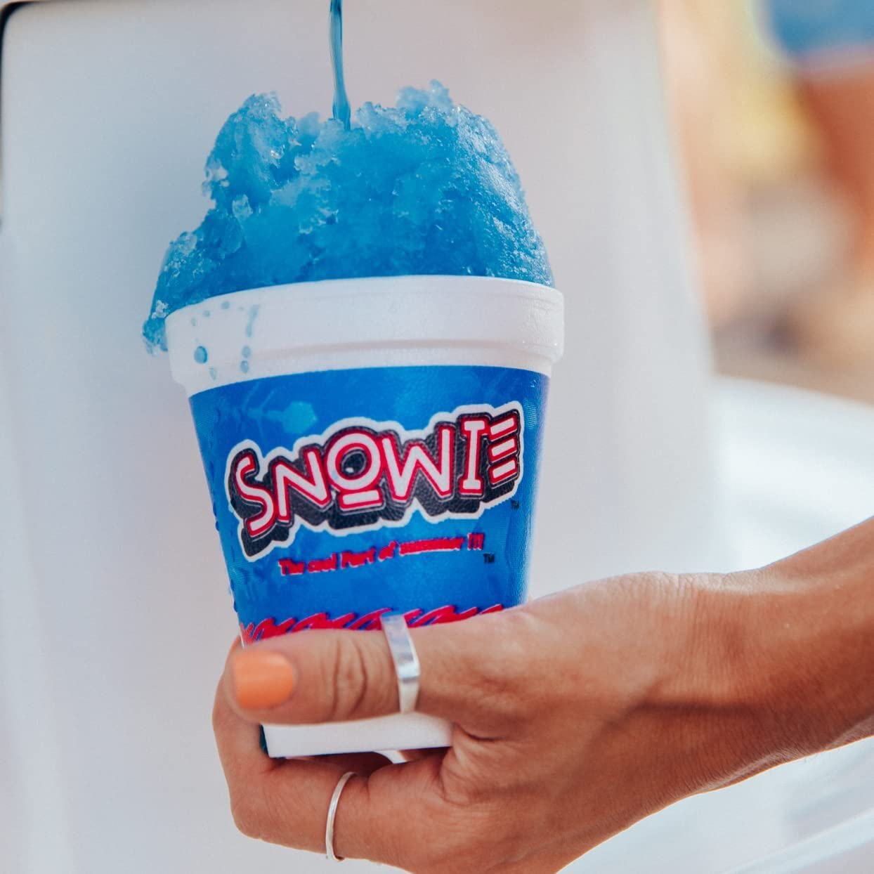 SNOWIE Cherry Flavor Shaved Ice Syrup - Ready to Use Snow Cone Syrup, 1 Gallon - Perfect for Summer Parties, Carnivals & Frozen Treats at Home