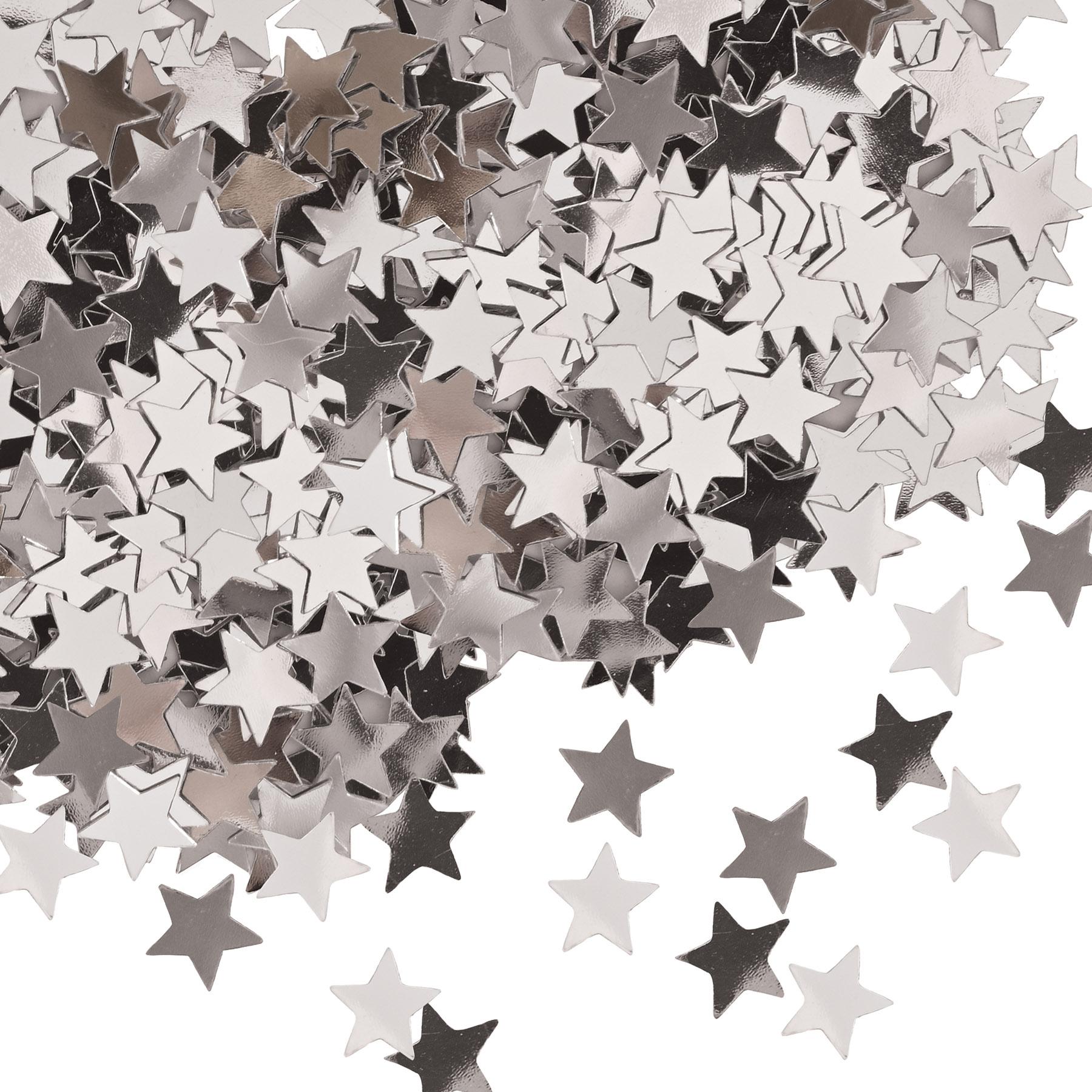 12 Pack Silver Confetti Stars - 1 Oz per Pack - Party Decorations for Birthdays, Weddings & Celebrations - Bulk Glitter Star Shaped Confetti for Festive Events