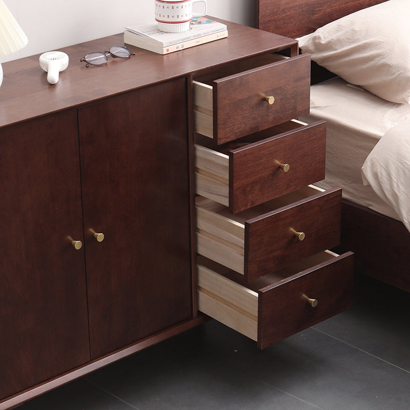 ALAYNA SWEDEN Modern Solid Wood Chest Drawer Buffet Cabinet - Stylish Storage for Living Room, Bedroom & Dining Room