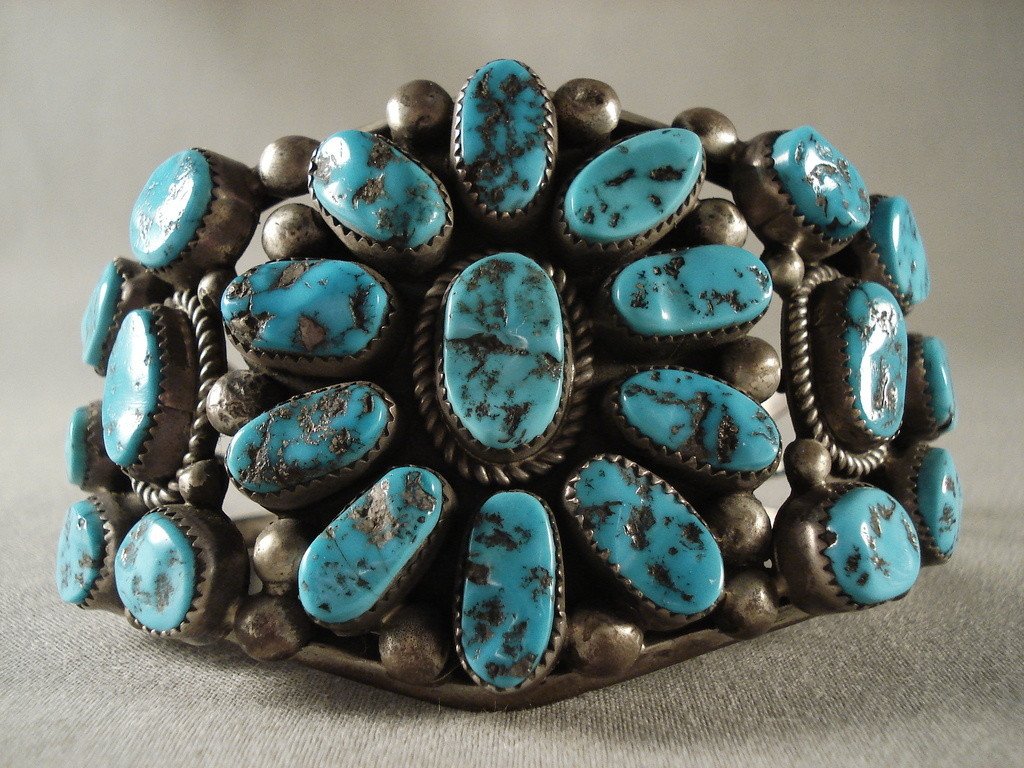 100 Grams Genuine Navajo Turquoise Silver Bracelet - Handmade Native American Jewelry for Women, Boho Style, Perfect for Festivals & Casual Wear