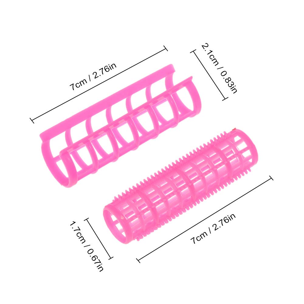 EXCLUZO 12PCS Plastic Hair Rollers for Styling & Curling - DIY Hairdressing Tools for Salon-Quality Waves at Home | Perfect for Daily Use, Parties & Special Occasions