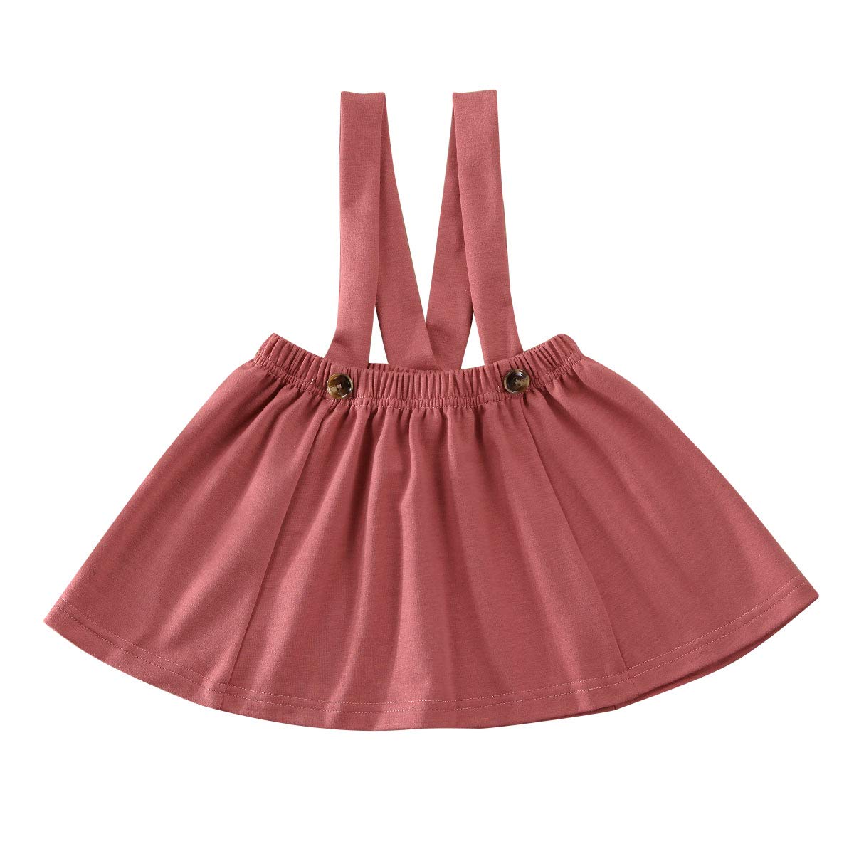 HEZIOWYUN Toddler Baby Girl Velvet Suspender Dress with Ruffle Strap - Soft Velvet Overall Skirt Outfit for Special Occasions & Photo Shoots