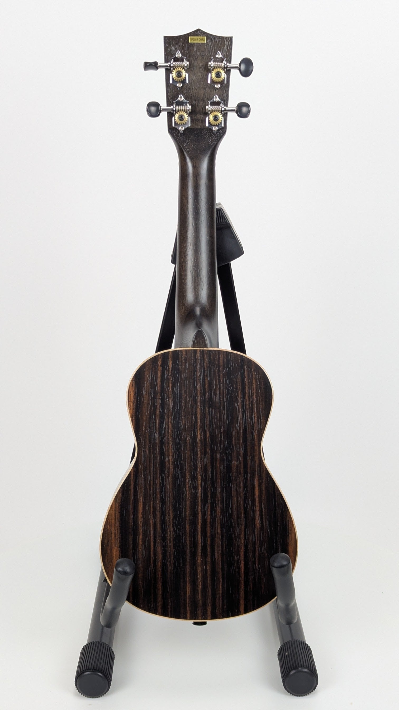 Kala KAEBYS2006 Striped Ebony Soprano Ukulele - Premium Handcrafted Ukulele for Beginners & Professionals - Perfect for Travel, Beach, Camping & Music Lessons