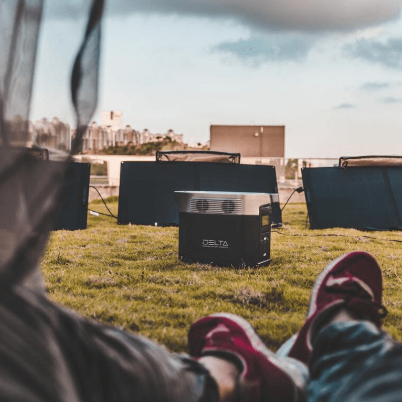EcoFlow DELTA 1800W 1300Wh Portable Solar Power Station Generator Kit with Solar Panels - Perfect for Camping, RV Trips, and Emergency Power Backup