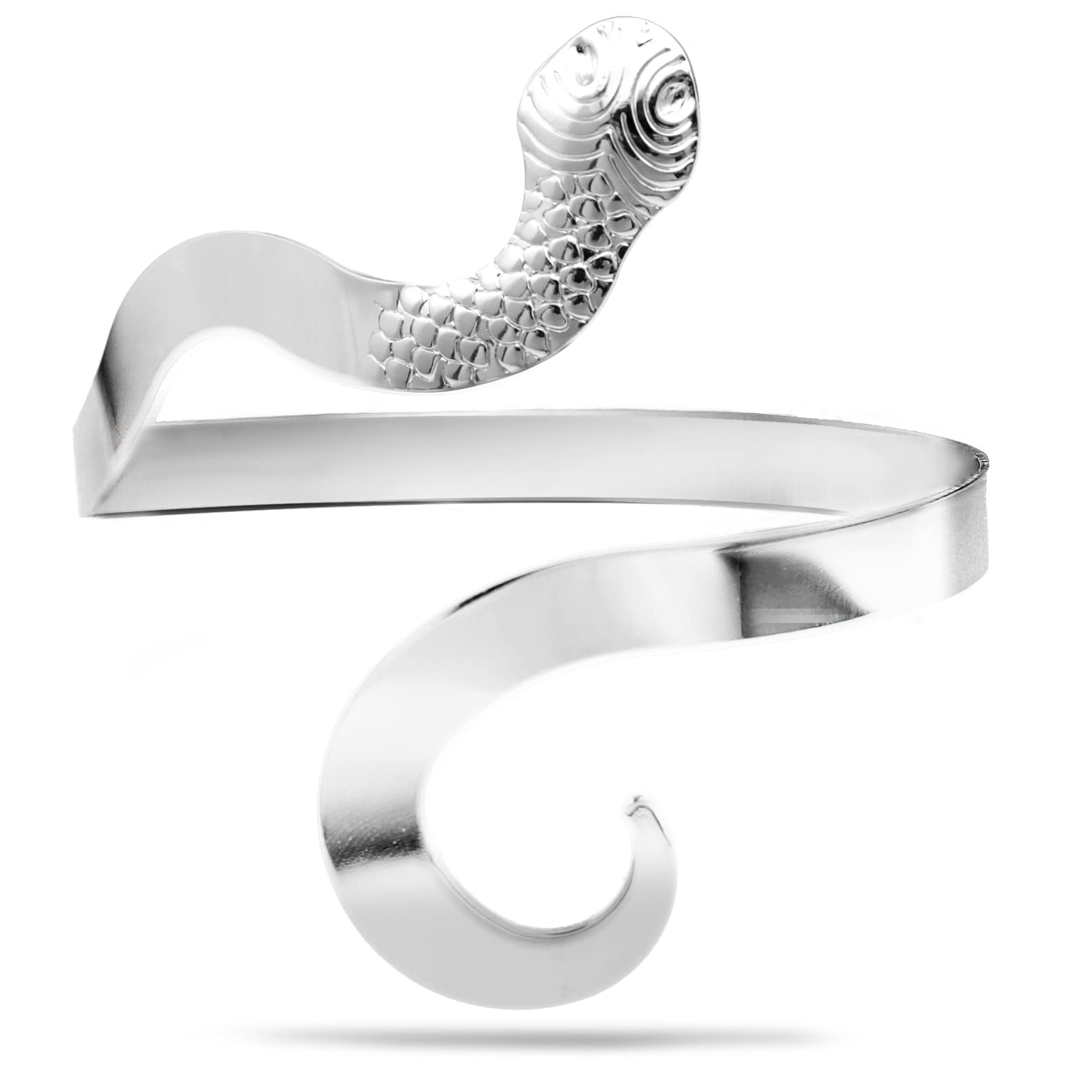 RechicGu Chic Egypt Cleopatra Swirl Snake Arm Cuff Bangle Bracelet - Vintage Gold Jewelry for Women, Costume Accessory for Halloween, Cosplay & Themed Parties