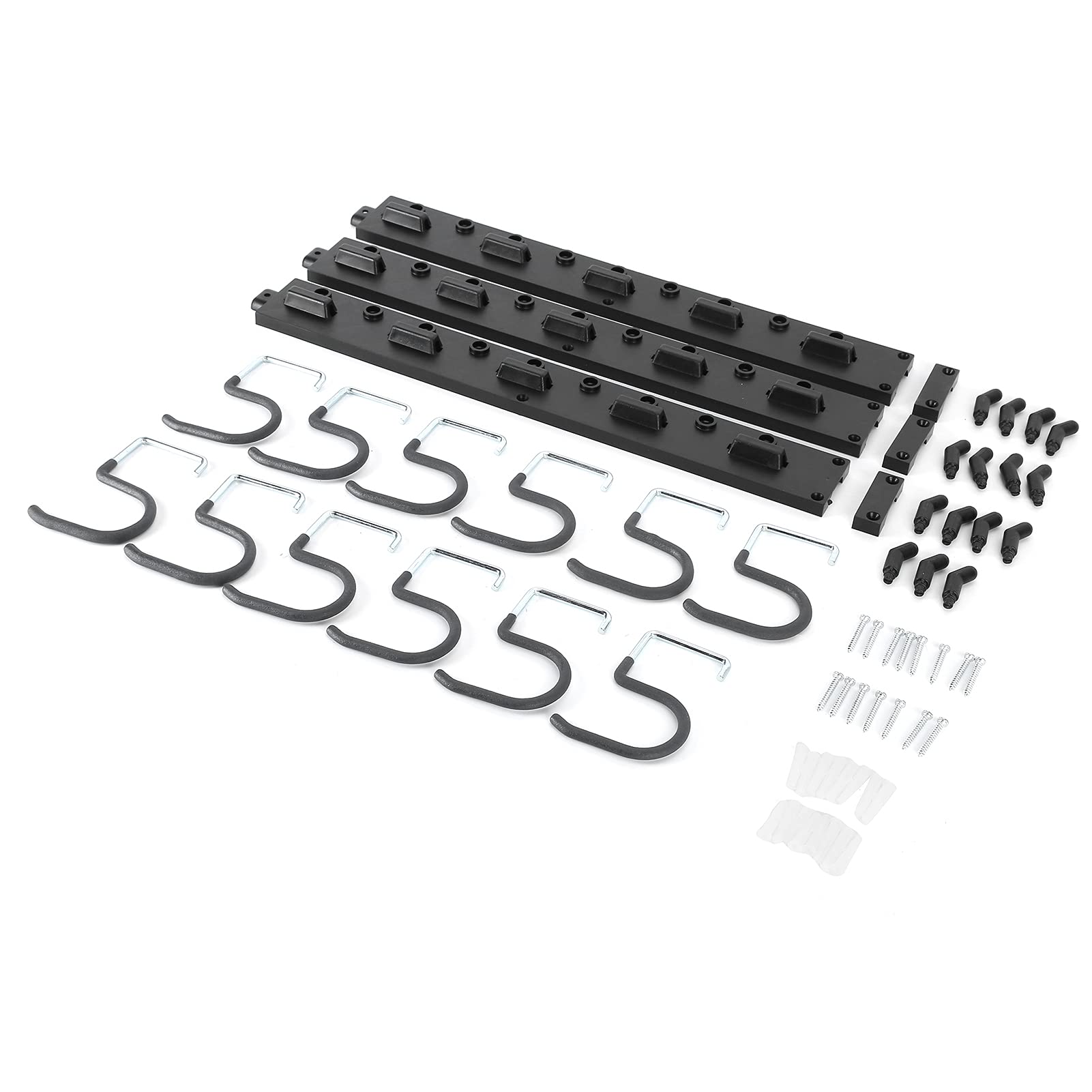 48in Heavy Duty Adjustable Wall Mount Storage System - Garage Tool Organizer with Hooks for Tools, Warehouse & Basement Organization - Perfect for Workshop, Shed, and Home Garage Storage Solutions