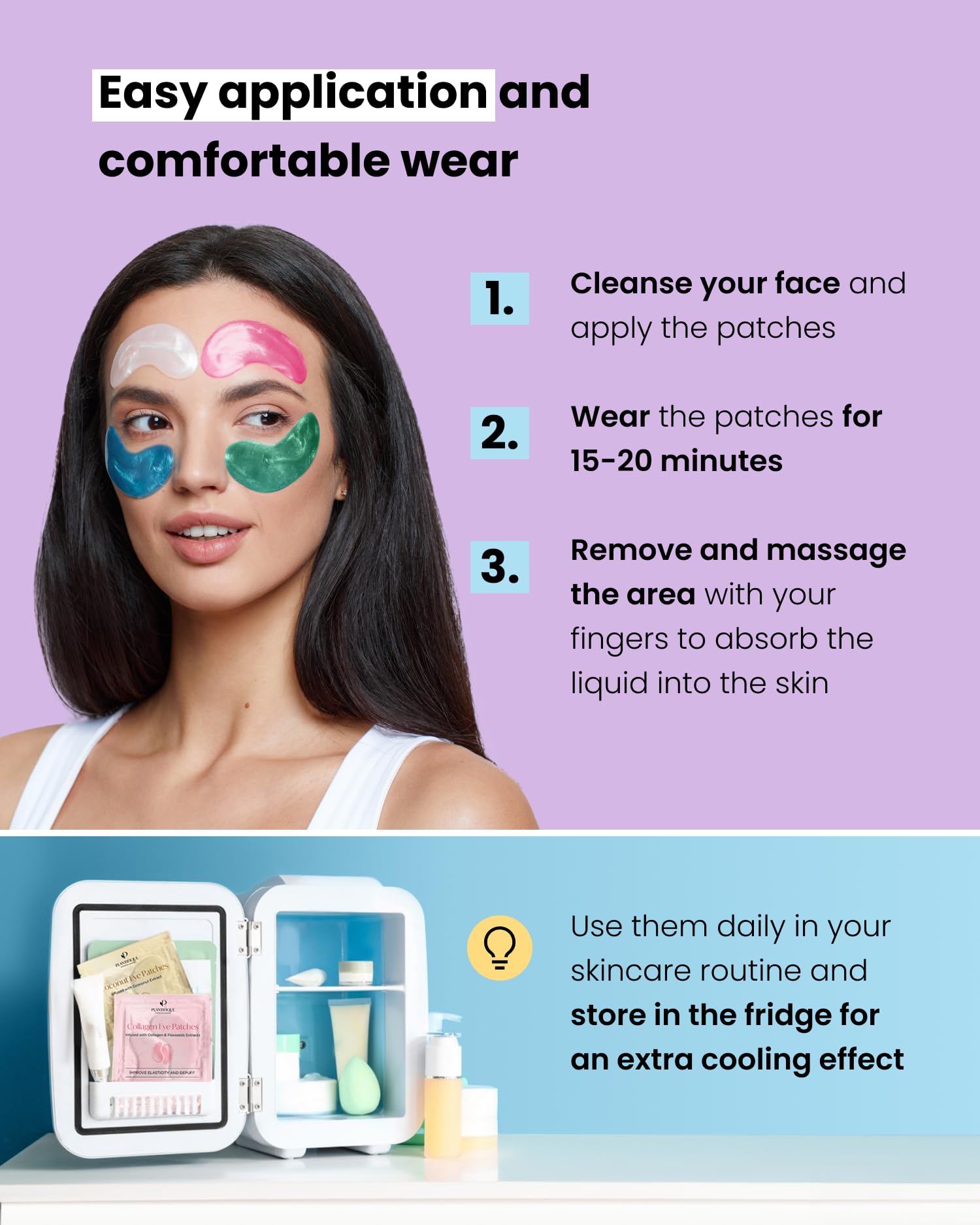 PLANTIFIQUE Gold Under Eye Patches for Puffy Eyes & Dark Circles - 20 Pairs + Superfood Eye Patches with Hyaluronic Acid, Green Tea & Collagen - Reduce Dark Circles & Refresh Tired Eyes for Women & Men - Perfect for Morning Routine, Travel & Skincare Regimen