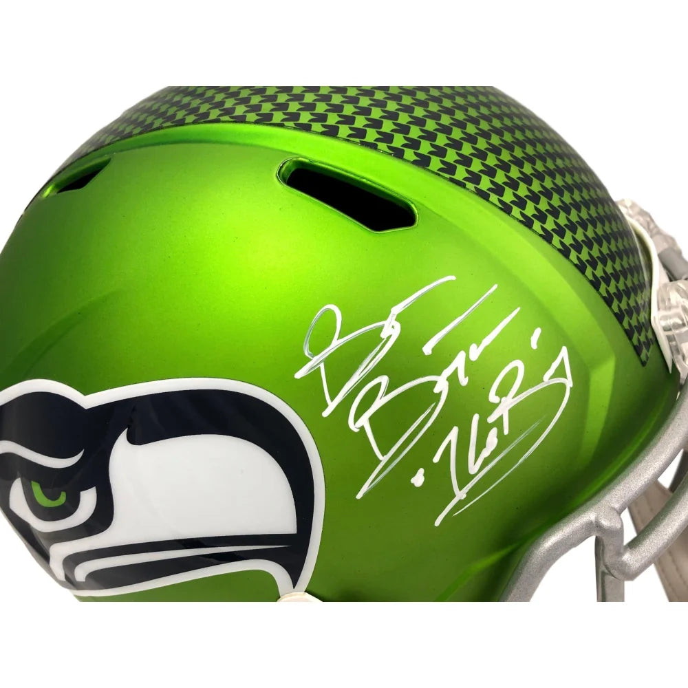 Brian Bosworth Autographed Seattle Seahawks Green Alternate Helmet with JSA COA - Signed Football Collectible for Sports Fans & Memorabilia Display