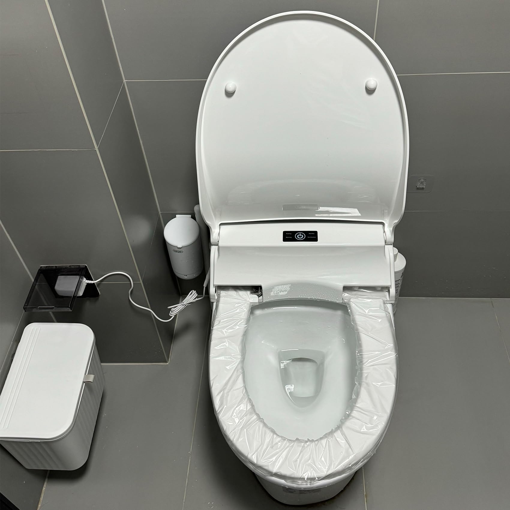 Universal Fit MAGAM Toilet Seat Cover Dispenser - Smart Automatic Film Replacement Machine for Most Toilets | Bathroom Hygiene Upgrade with Effortless Seat Cover Changer | Ideal for Homes, Offices & Public Restrooms