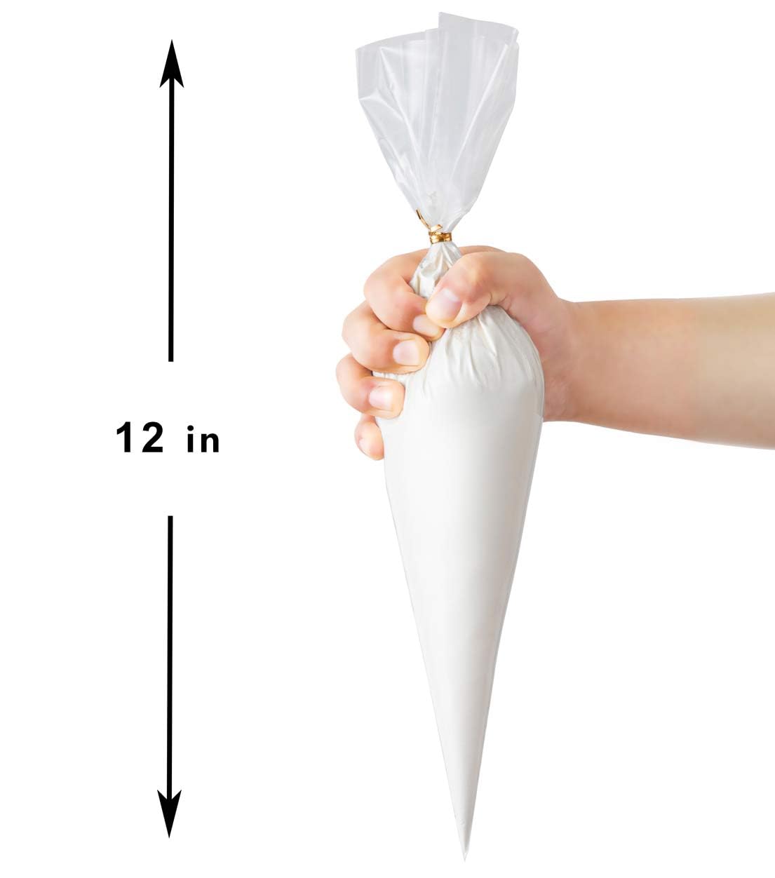KTOB 12 Inch 100% Compostable Disposable Piping Bags - 100 Anti-Burst Eco-Friendly Pastry Bags for Cake, Cookie & Cupcake Decorating - Perfect for Home Baking, Professional Bakeries & Party Desserts