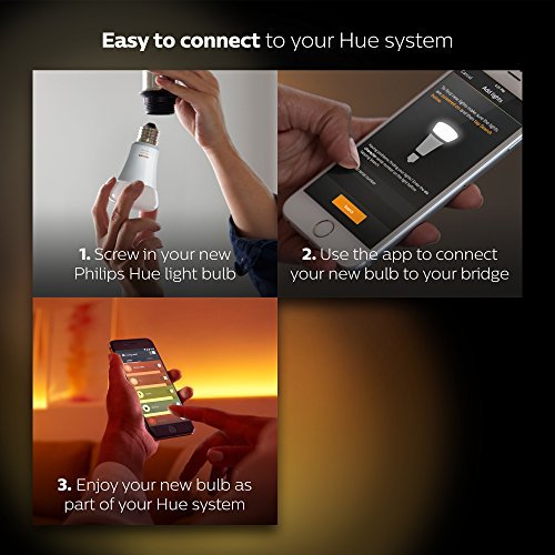 Philips Hue White Ambiance Smart LED Bulbs 2-Pack - A19 60W Equivalent Dimmable Light Bulbs - Compatible with Alexa, Apple HomeKit & Google Assistant - Perfect for Bedroom, Living Room & Smart Home Lighting (California Residents)