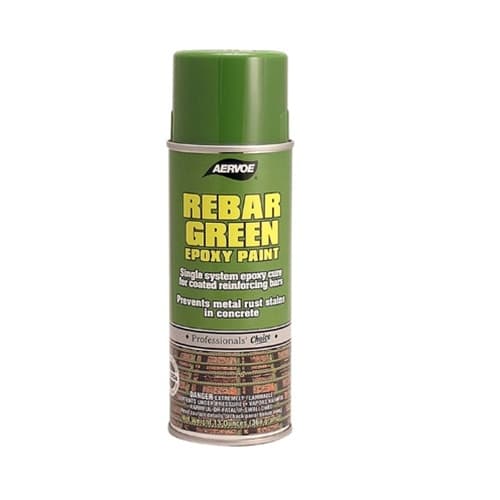Aervoe 156 12 oz. Rebar Green Epoxy Coating Paint - High Performance Anti-Corrosion Protection for Construction Steel Bars | Perfect for Concrete Reinforcement & Structural Projects