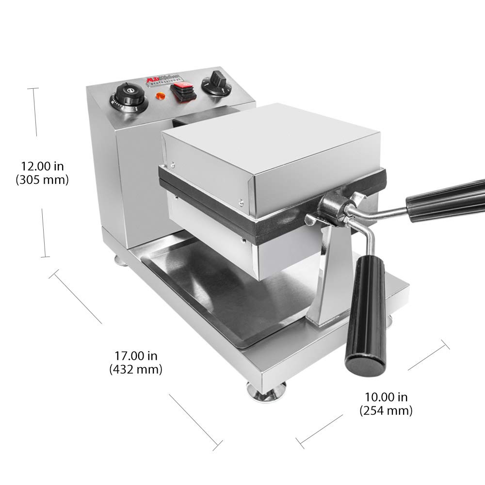 ALDKitchen Bubble Waffle Maker Machine - Nonstick Rotating Square Waffle Iron with Stainless Steel Housing | Perfect for Home Breakfast, Party Desserts & Street Food Snacks