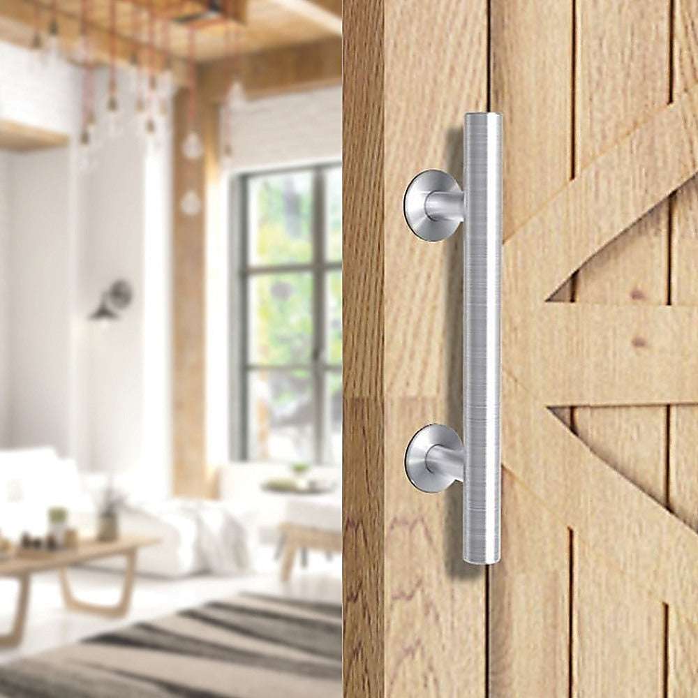 12 Pack Stainless Steel Barn Door Handles - Sliding Flush Pull Hardware for Wood Doors & Gates - Rust-Resistant Cabinet & Furniture Pulls for Home, Office & Farmhouse Decor