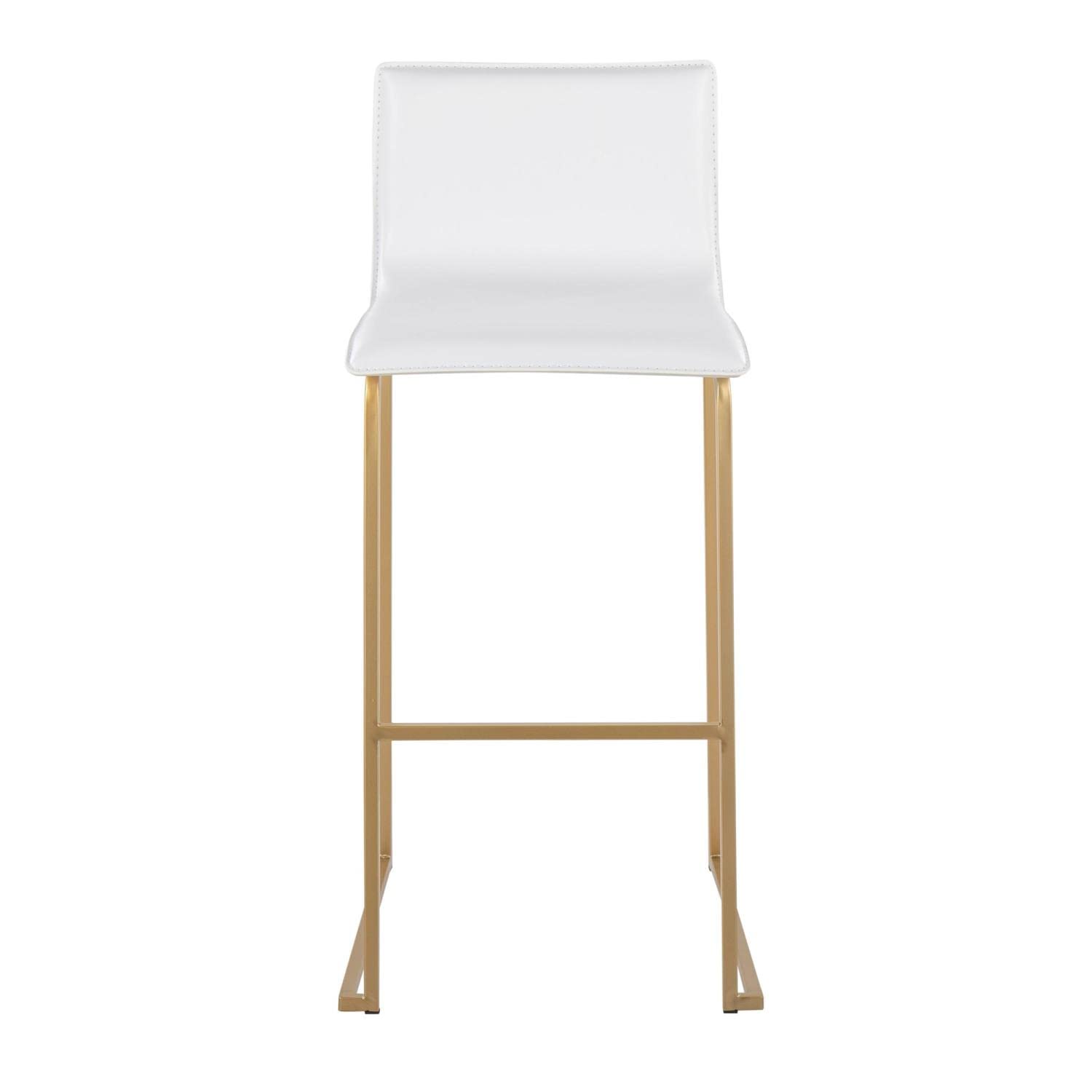 LumiSource Mara Bar Stool Set of 2 - Modern Counter Height Bar Chairs with Back Support for Kitchen Island, Breakfast Nook & Home Bar - Comfortable & Stylish Bar Stools for Dining & Entertaining