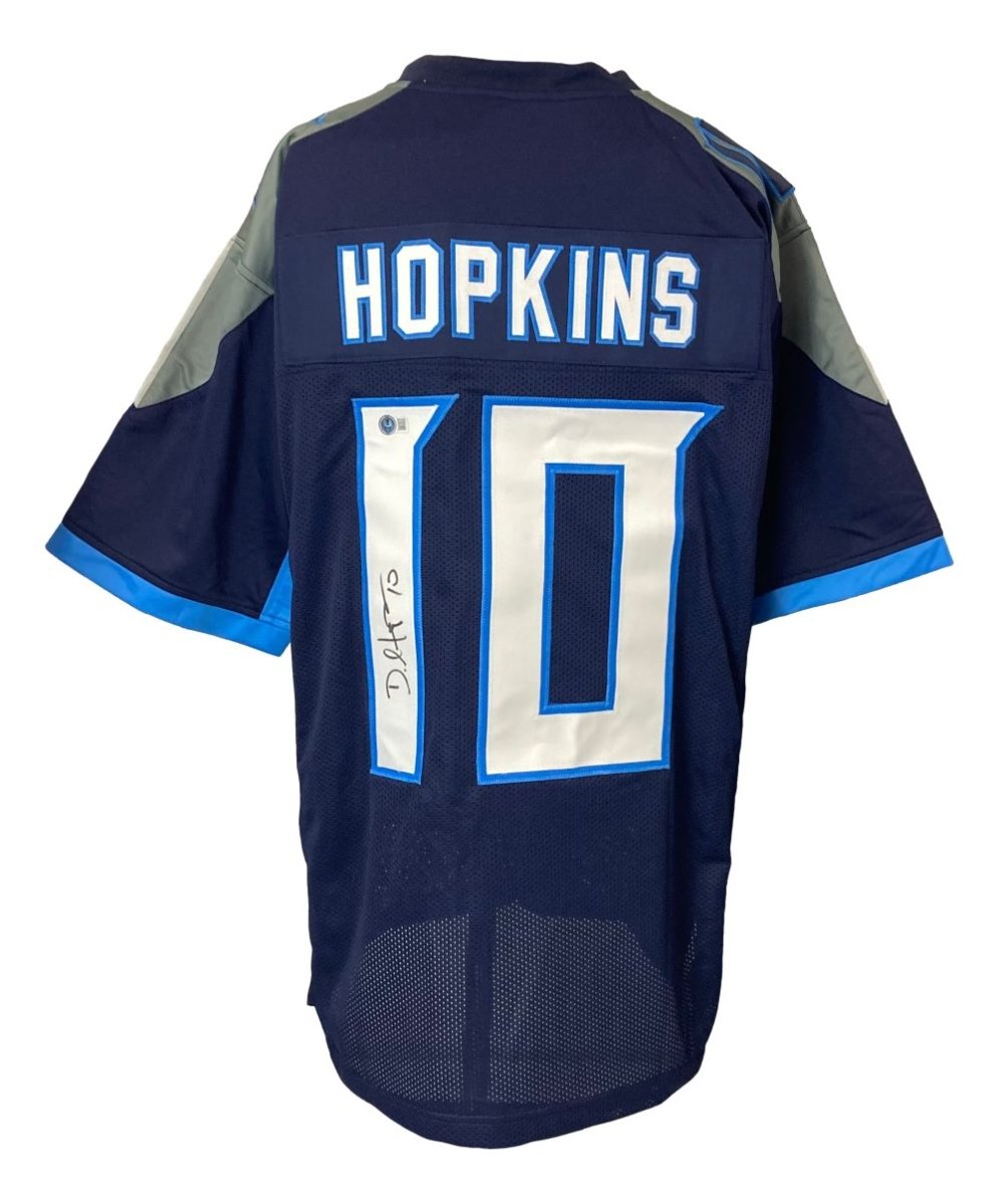 DeAndre Hopkins Tennessee Titans Signed Navy Blue Football Jersey - Authentic NFL Memorabilia for Collectors & Fans - Perfect for Display, Gifts & Game Day