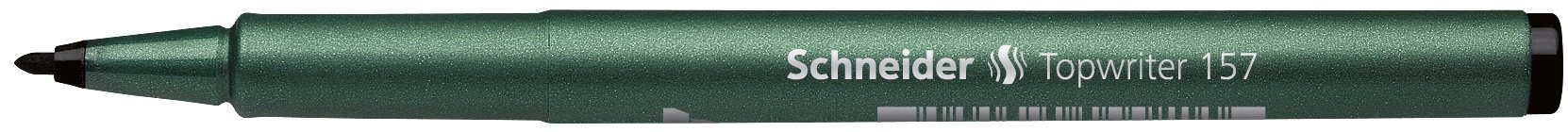 Schneider Topwriter 157 Black Wide Fiber Tip Pen - 0.8mm Round Felt Tip Marker for Writing, Sketching & Bullet Journaling - Premium Quality Office & School Supplies (1-Pack)