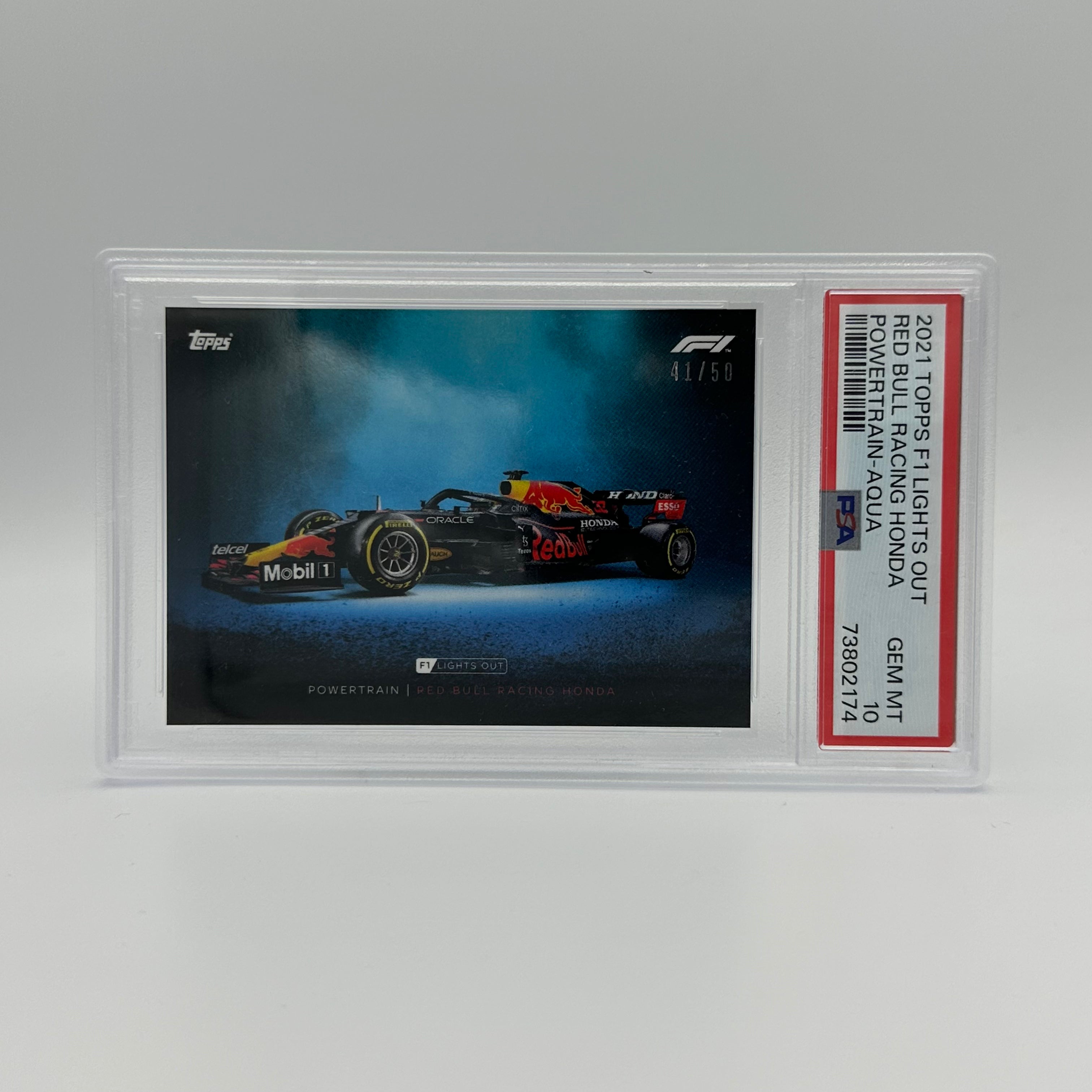 PSA 10 41/50 Red Bull Racing Honda Powertrain Aqua - Limited Edition Collectible for F1 Fans & Racing Enthusiasts - Perfect for Display, Gifting, and Memorabilia Collections