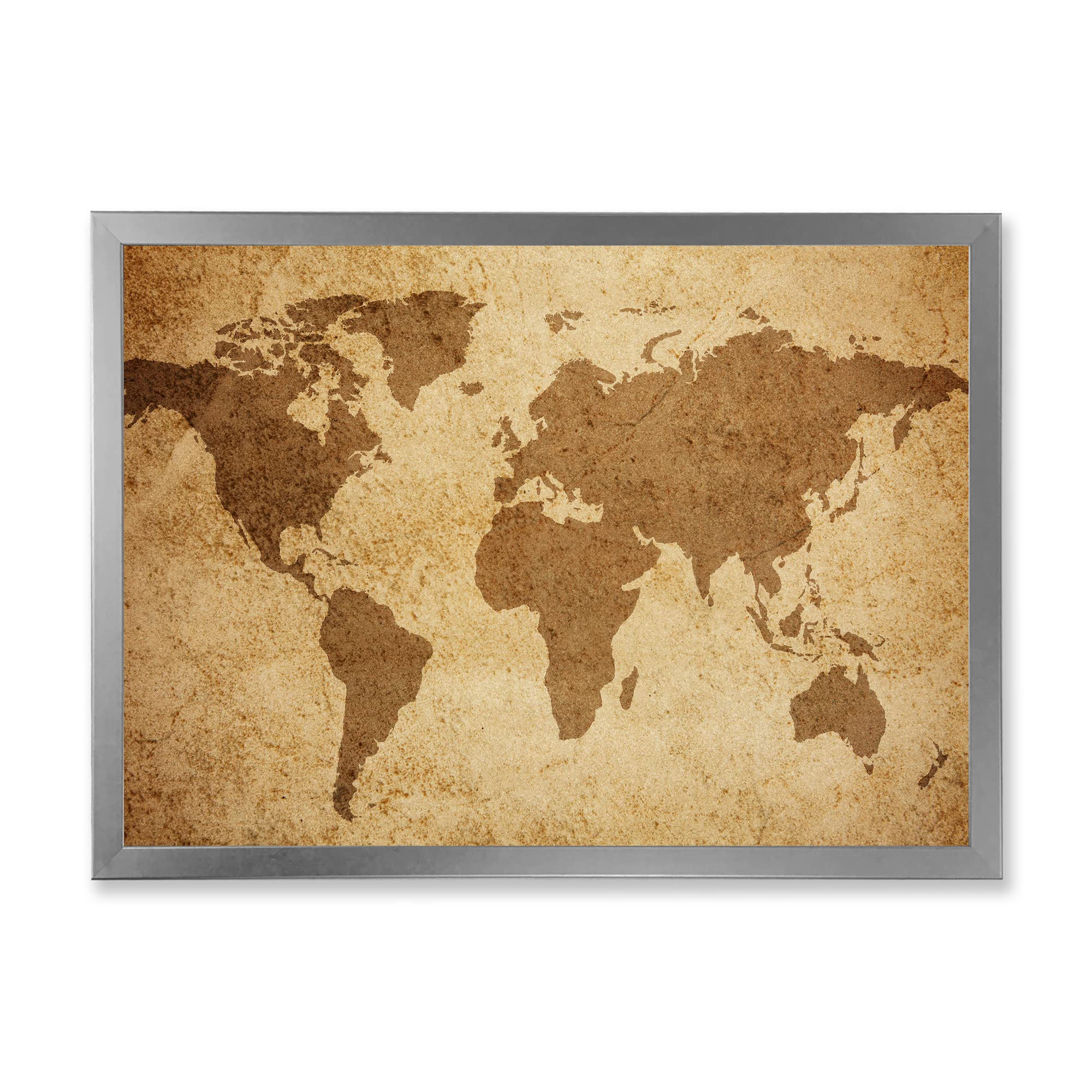 Vintage Framed Ancient World Map - Antique Wall Art Decor for Home, Office & Study Room | Perfect for History Lovers & Classic Interior Design
