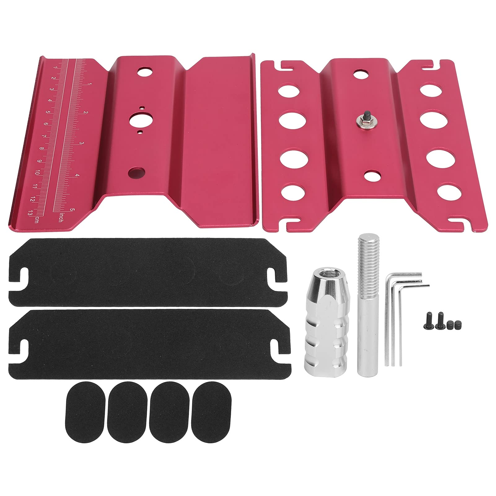 Keenso 360° Rotating Aluminum RC Car Repair Stand - Multi-Functional Work Station for 1/8, 1/10, 1/16 Scale RC Cars (Red) | Perfect for RC Car Maintenance, Cleaning & Upgrades in Garage or Workshop