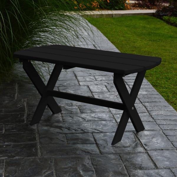 Eco-Friendly Recycled Plastic Folding Oval Coffee Table - Lightweight & Durable Outdoor/Indoor Furniture for Patio, Living Room, or Small Spaces