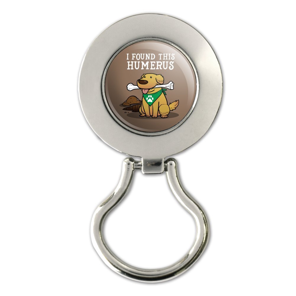 Funny Humerus Bone Dog Magnetic Eyeglass Holder - Humorous Pet Lover Gift for Glasses & ID Badge - Perfect for Vet Offices, Animal Clinics, and Dog Lovers