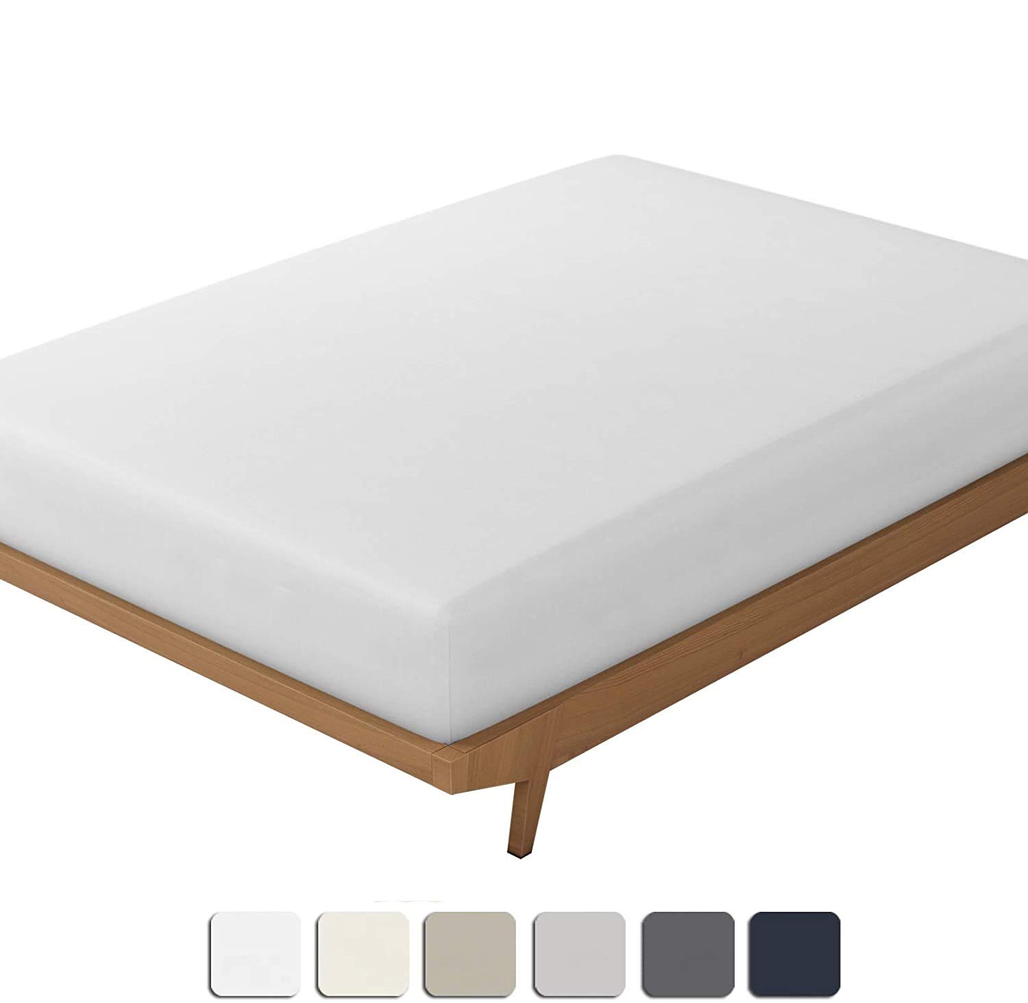 400 Thread Count 100% Cotton Sheets - Full Size 4-Piece Luxury Bed Sheet Set | Long-Staple Combed Cotton, Breathable & Silky Sateen Weave | Fits 16