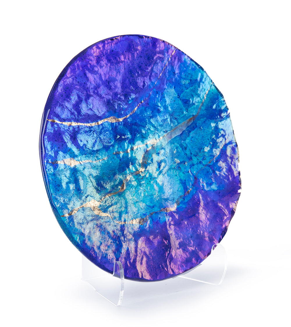 12-Piece Cobalt Blue Dinner Platter Set by Marian Fieldson - Elegant Tableware for Dinner Parties & Special Occasions