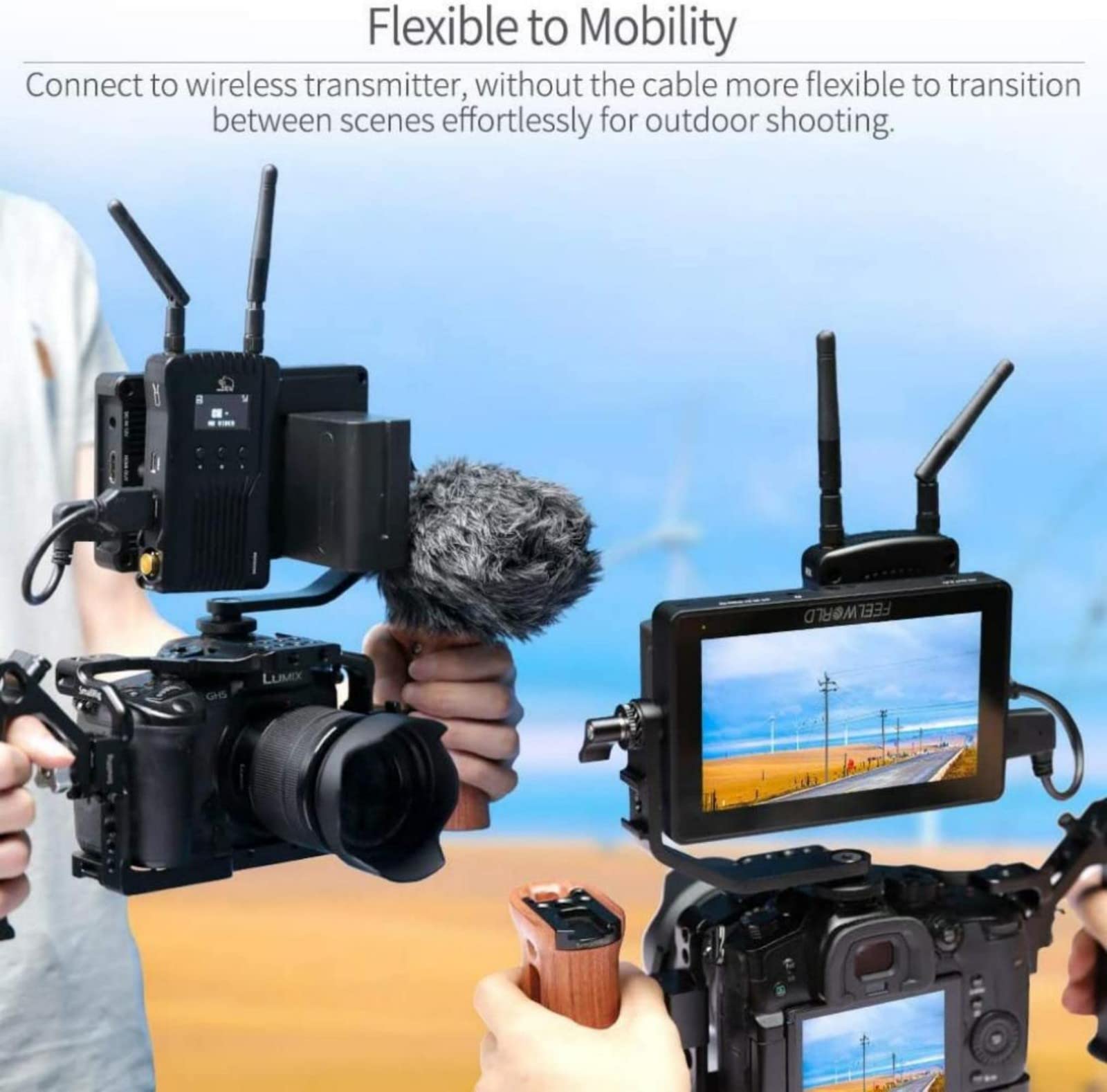 FEELWORLD F5 Pro V4 6 Inch Touch Screen DSLR Camera Field Monitor - 4K HDMI IPS FHD 1920x1080 with 3D LUT, NP-F970 Battery, Charger & Carry Case - Perfect for On-Set Filmmaking, Live Streaming & Professional Photography