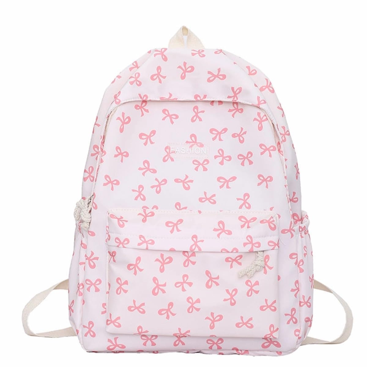 Kawaii Japanese Bow Backpack - Large Capacity Laptop Bag for Women & Teens, Cute Aesthetic Pink School Backpack with Accessories | Perfect for College, Travel, Work & Everyday Use