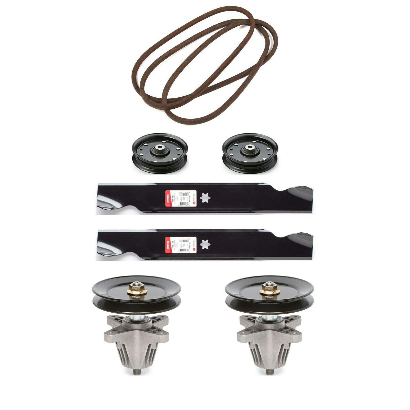 White Outdoor 42-Inch Lawn Mower Deck Rebuild Kit - Replacement Parts for Riding Mower Deck Repair - Perfect for Spring Lawn Maintenance & Landscaping