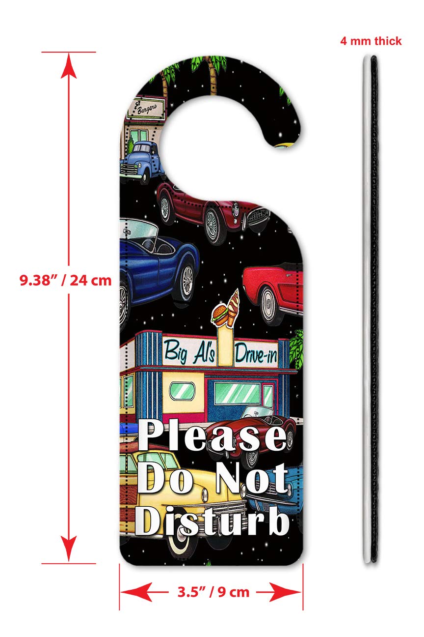 Art Plates Do Not Disturb Door Hanger Sign - Cruisin' Design by Dan Morris - Perfect for Hotels, Bedrooms & Privacy Needs