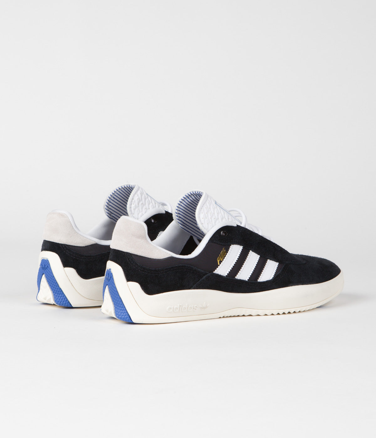 Adidas Puig Running Shoes for Men - Core Black/FTWR White/Bluebird - Lightweight & Comfortable for Jogging, Gym Workouts & Daily Wear