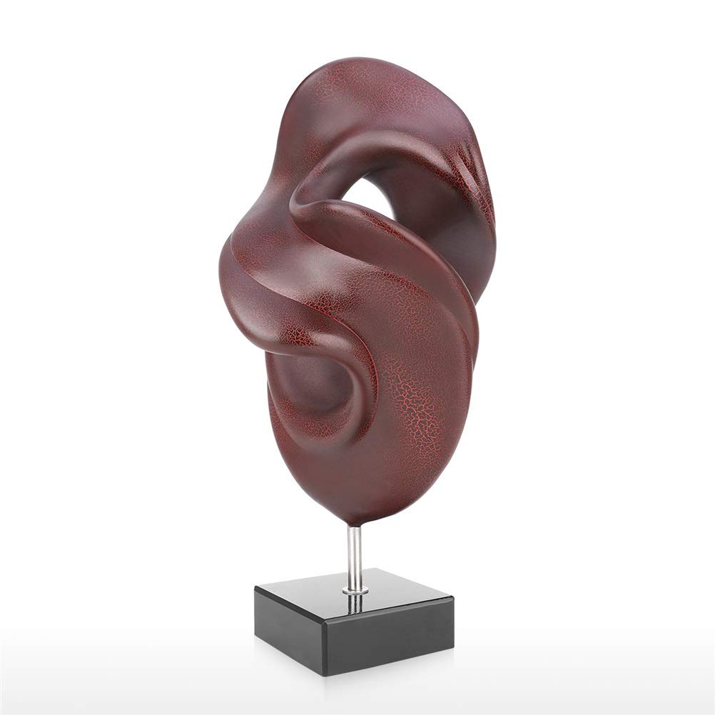 YUDEWSE Abstract Resin Statue - Handcrafted Modern Art Sculpture for Home & Office Decor - Unique Figurine Gift Idea for Housewarming, Wedding & Interior Design