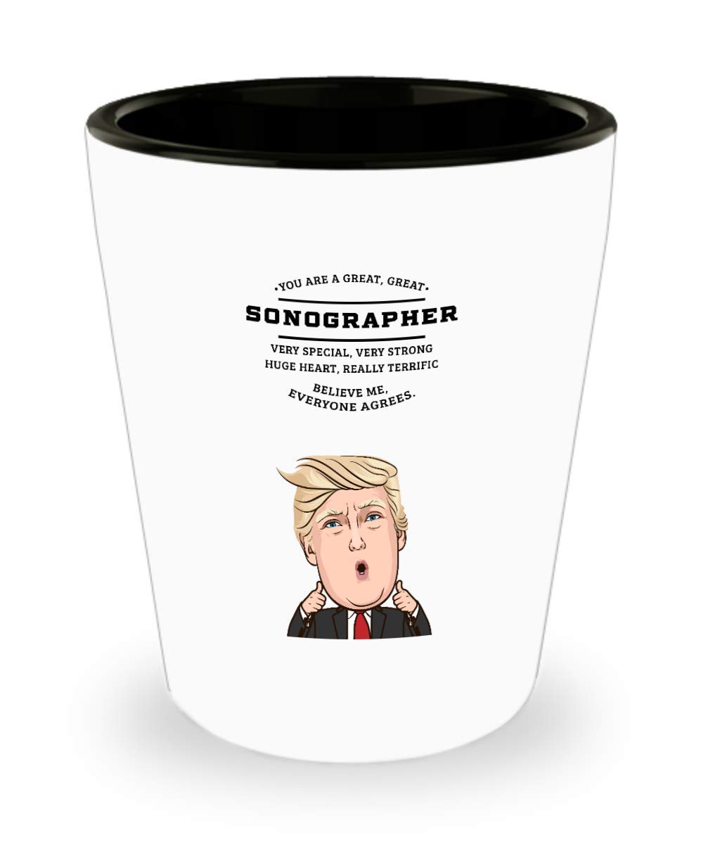 Funny Christmas Gifts for Sonographers - Unique Shot Glass Gifts for Men - Perfect Ultrasound Tech Gifts for Coworkers & Friends - Great for Holiday Parties & Secret Santa Exchanges
