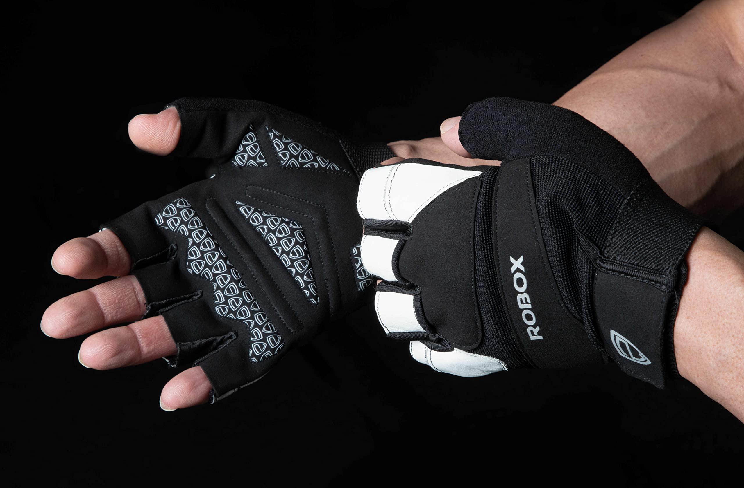 ROBOX Workout Gloves for Men & Women - Breathable Weight Lifting Gloves with Reinforced Palm for Gym, Training & CrossFit - Perfect for Deadlifts, Pull-ups & Strength Training