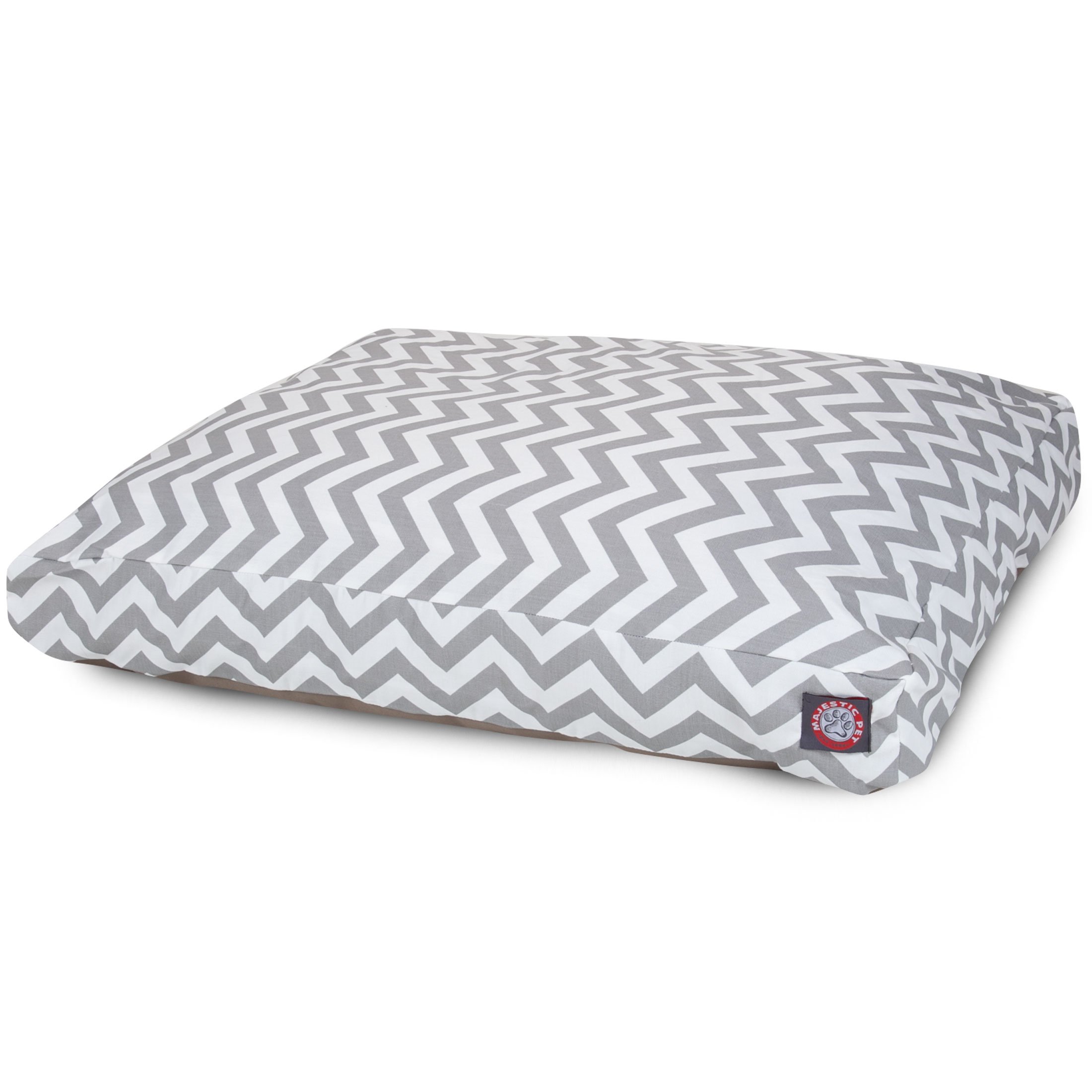 Majestic Pet Chevron Rectangle Washable Dog Bed – Non-Slip Comfortable Crate Bed with Removable Cover – Large Gray Polyester Fiber Kennel Bed for Dogs – Perfect for Crates, Bedrooms & Living Rooms